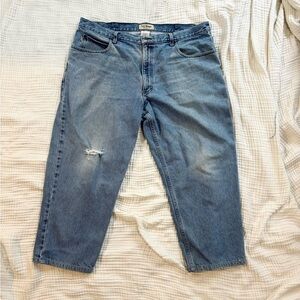 Lands End vintage cotton denim jeans relaxed fit 40 W